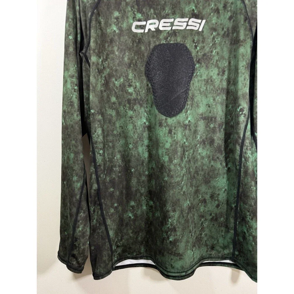 Cressi Hunter Rash Guard Adult 2XL Green Camo Long sleeve Great Condition
